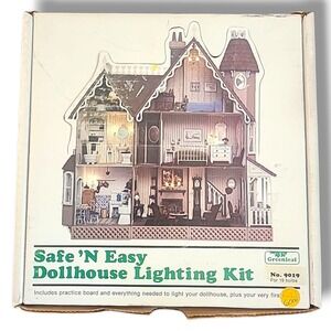 Vintage Greenleaf Safe 'N Easy Dollhouse Lighting Kit No.9019 For 19 Bulbs
